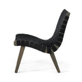 Charlotte Lounge Chair Black Metal & Wood