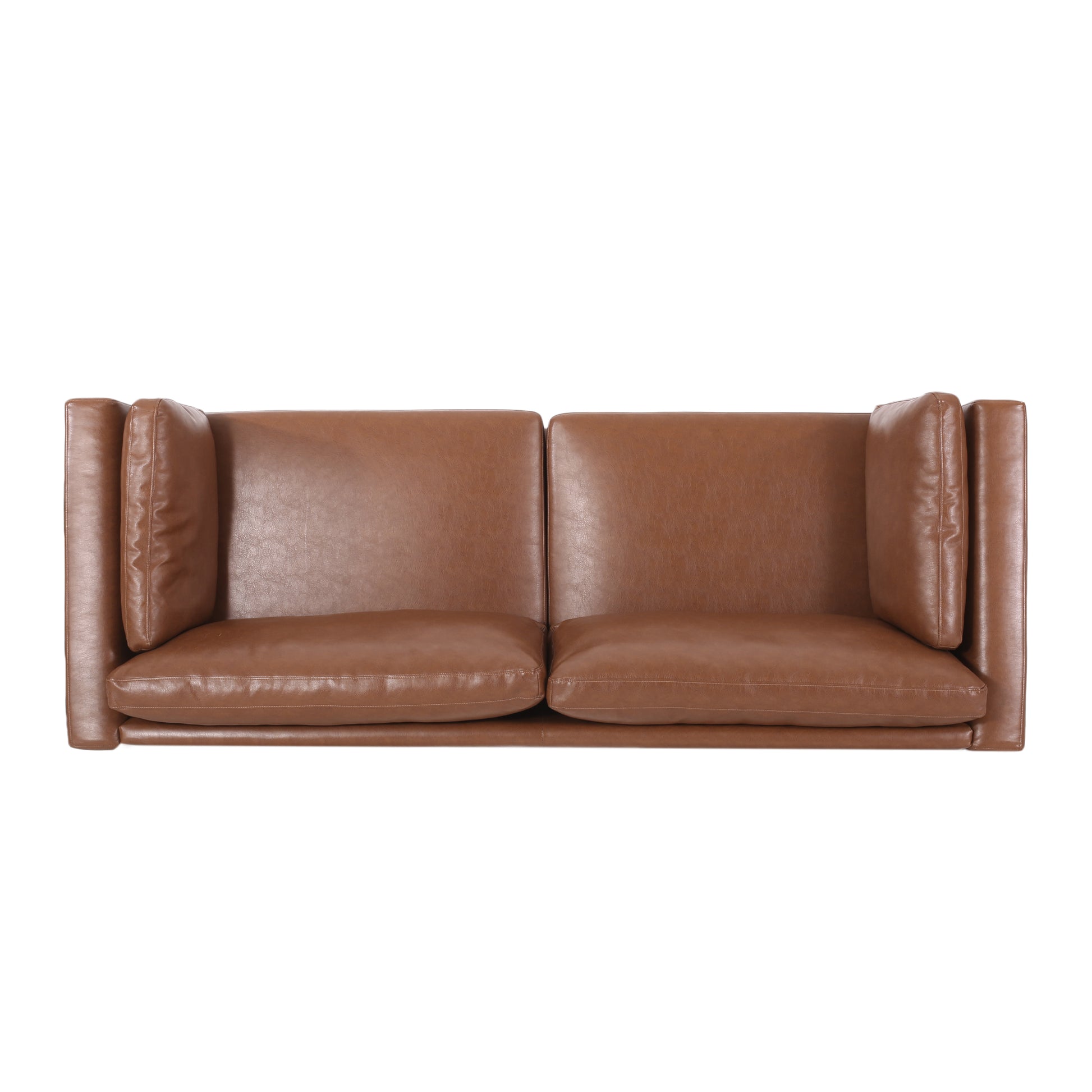 3 Seater Sofa Light Brown Pu