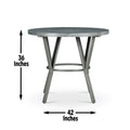 Portland Round Counter Table Dark Gray Dark Gray Wood