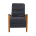 Fabric Wood Hand Recliner Charcoal Fabric