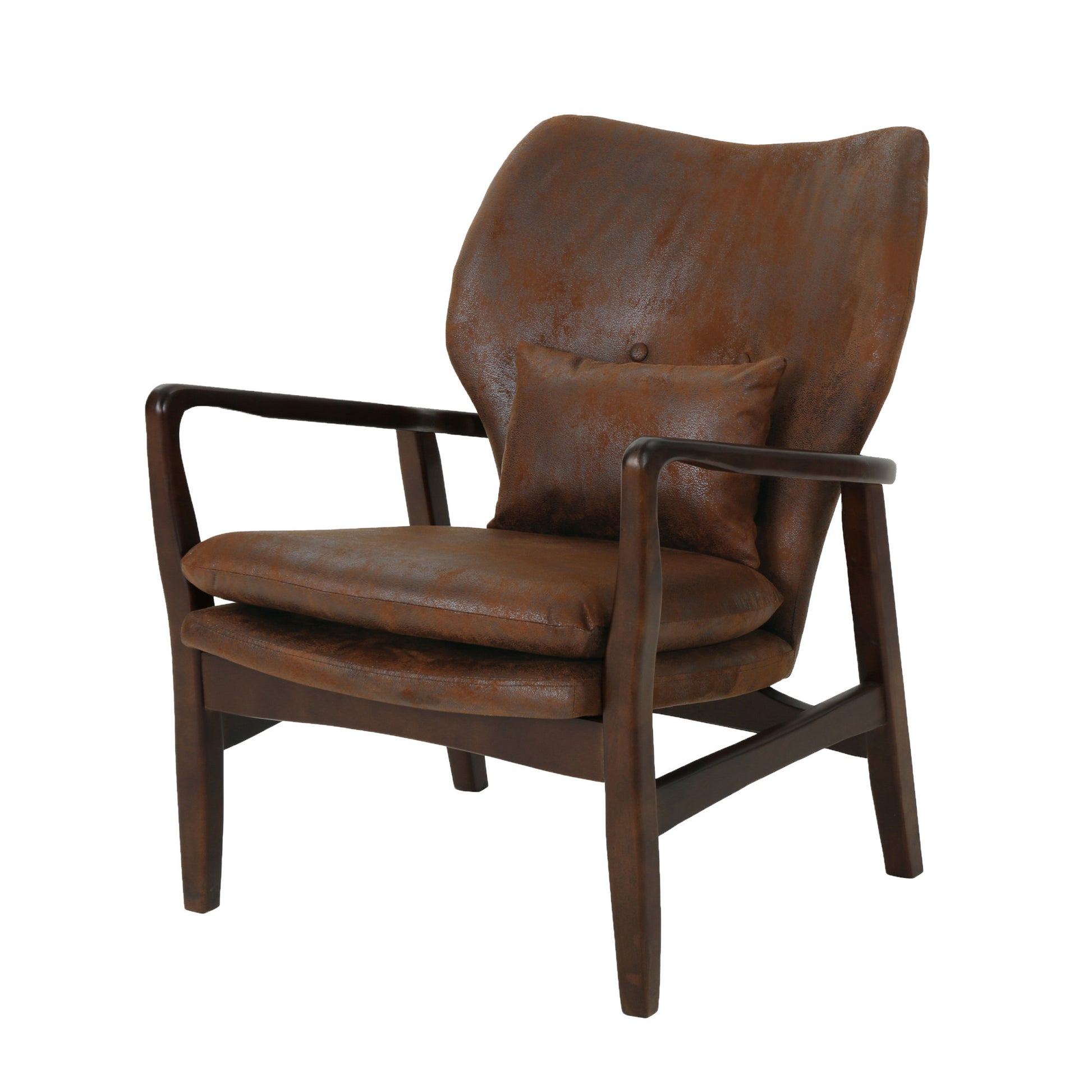 Club Chair Brown Microfiber