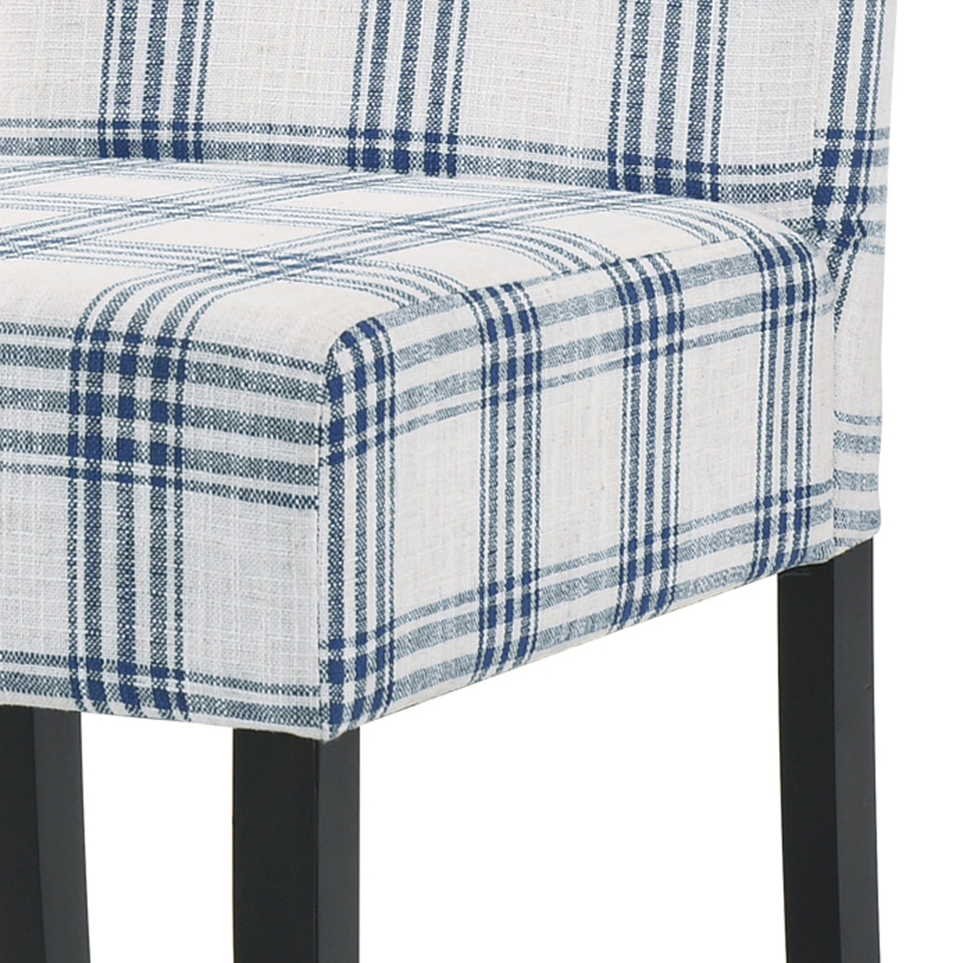 Dining Chair Blue Cream Fabric