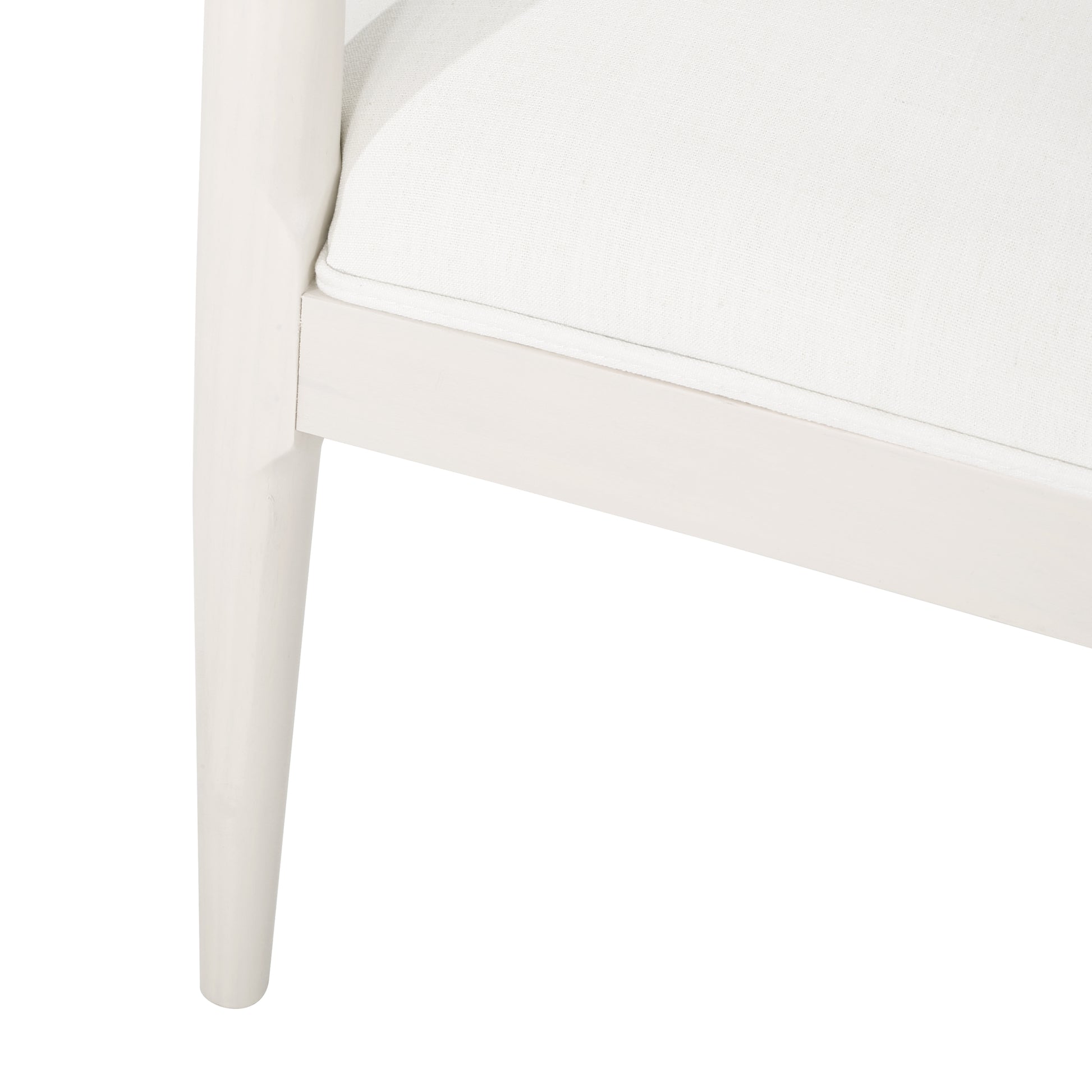 Dining Chair Set Of 2 White Fabric