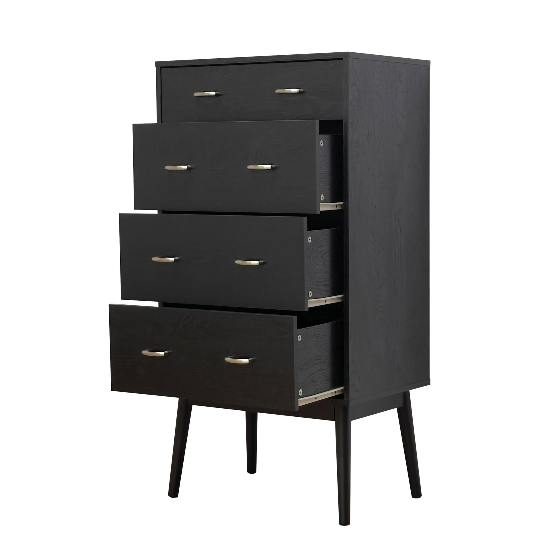 Disa 4 Drawer Chest Black Mdf