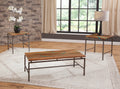 Tamra 3 Piece Occasional Table Set Brown Brown Iron