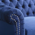 Sofa 3 Seater Blue Velvet