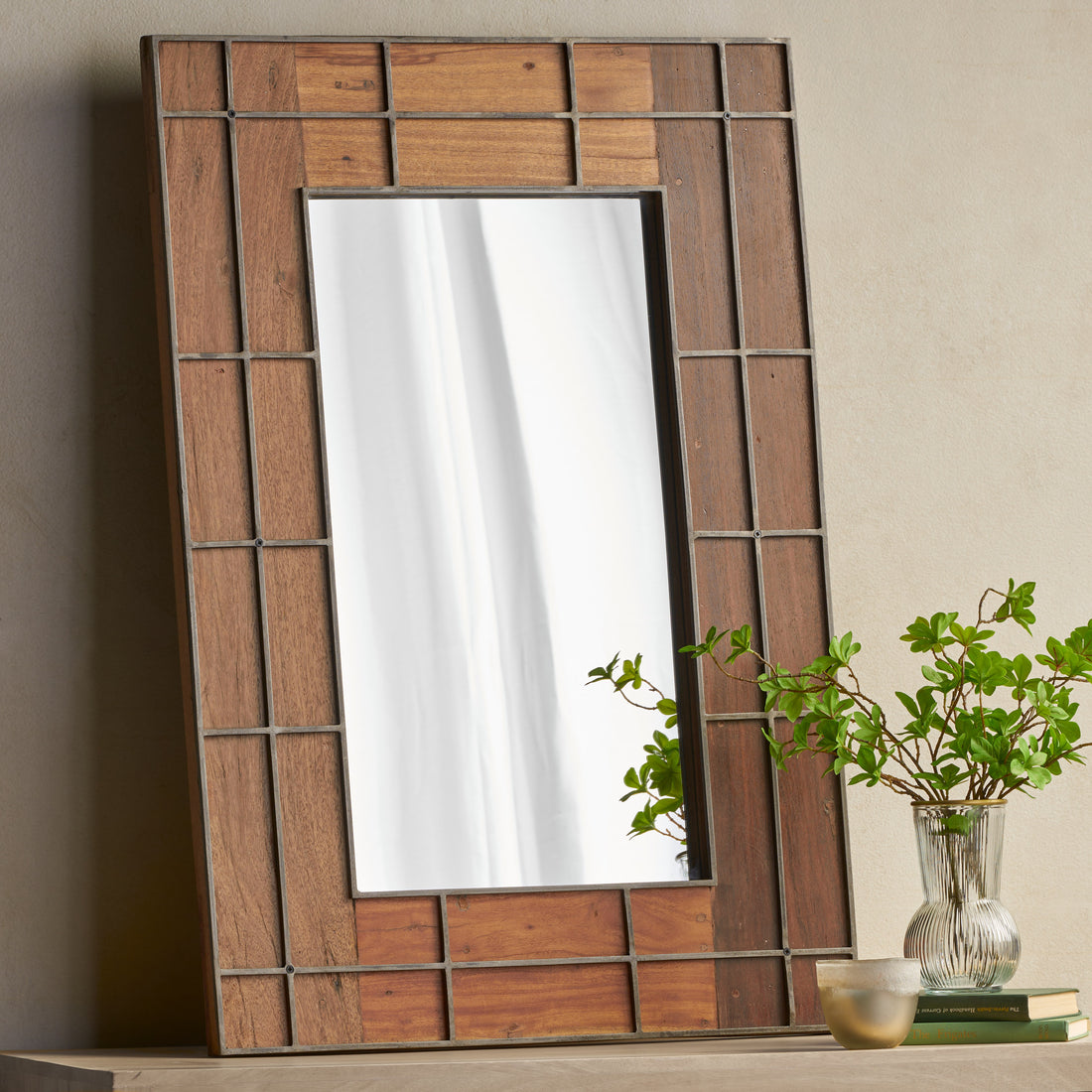 Mirror Brown Wood