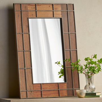 Mirror Brown Wood