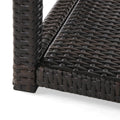 Boracay Accent Table Brown Brown Pe Rattan Iron