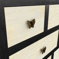 Papillon 13 Drawers Sideboard Black Black Wood