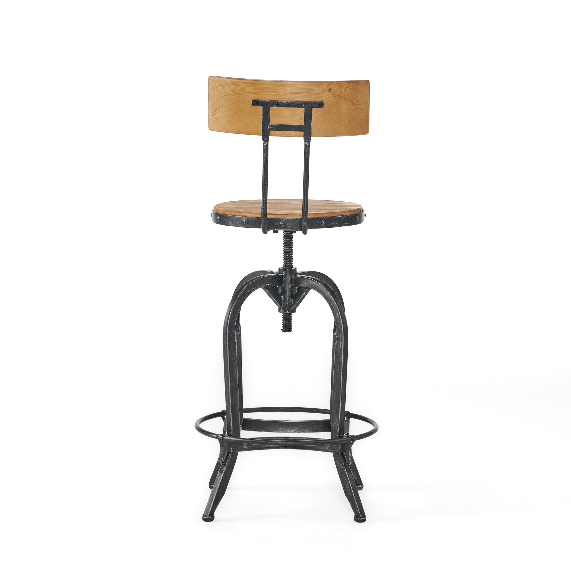 Barstool With Fir Wood Natural Solid Wood