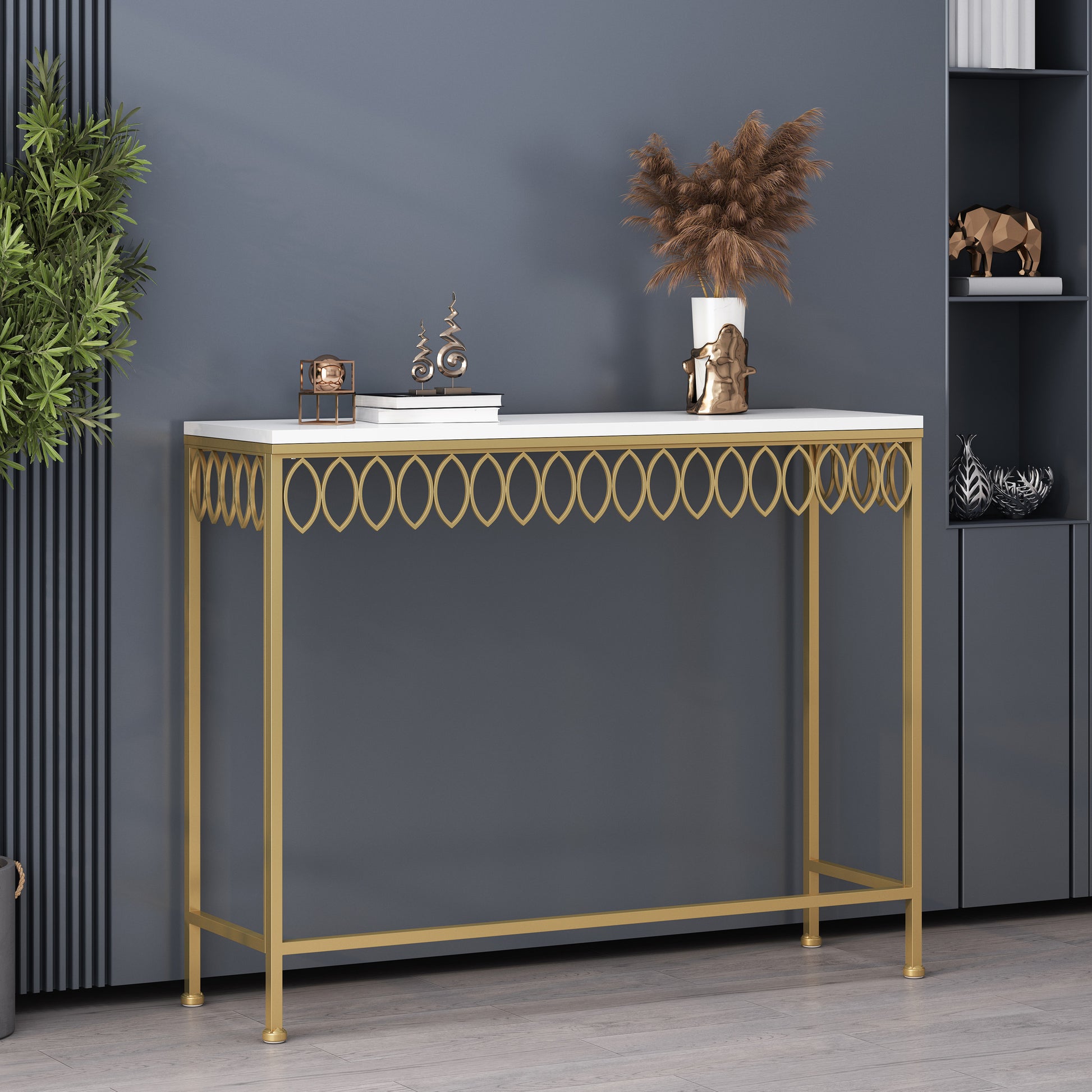 Console Table Gold Mdf Metal