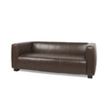 3 Seater Sofa Dark Brown Fabric 3 Seat