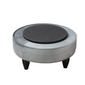 Sophia Swivel Chair Gray Velvet Gray Wood
