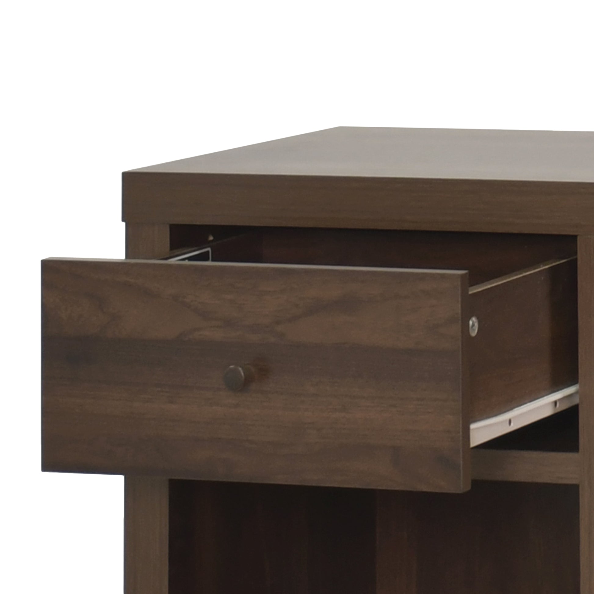 1 Drawer Nightstand Walnut Mdf