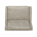 Oversized Textured Fabric Pushback Recliner Dark Beige And Dark Brown Beige Fabric