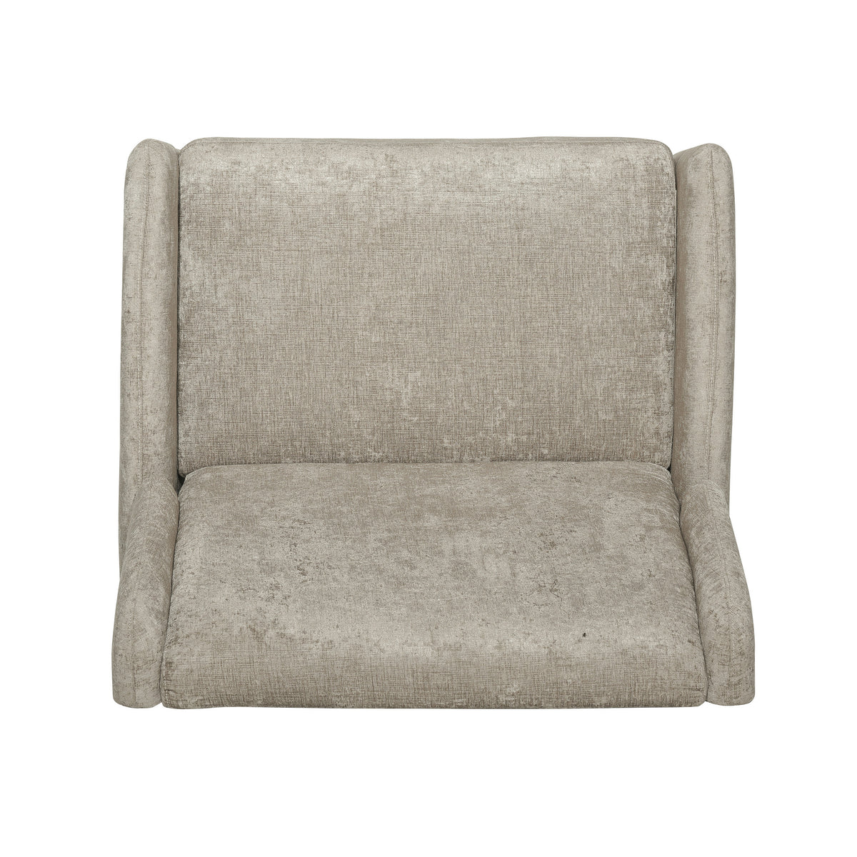 Oversized Textured Fabric Pushback Recliner Dark Beige And Dark Brown Beige Fabric