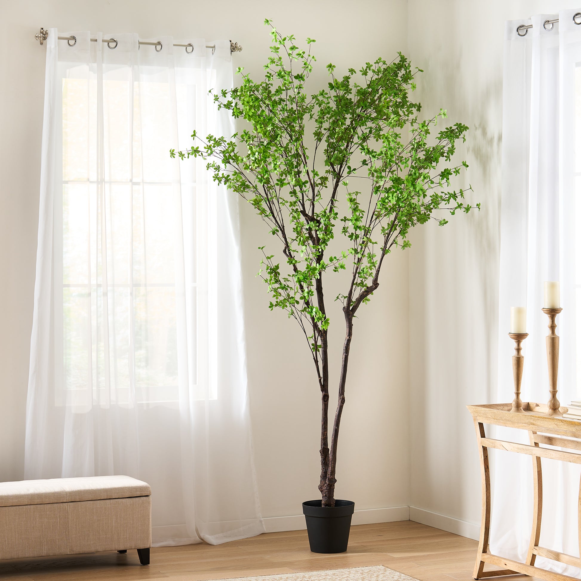 300Cmartificial Disc Leaf Tree Green Pvc