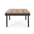 Sinclair 4Pc Chat Set Grey Metal Mesh Wood Fabric