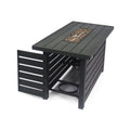 Rectangular Iron Fire Pit 30 000Btu Black Iron