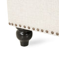Chaise Lounge Beige Fabric