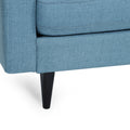 Jenny Contemporary Tufted Fabric 3 Seater Sofa Blue Fabric