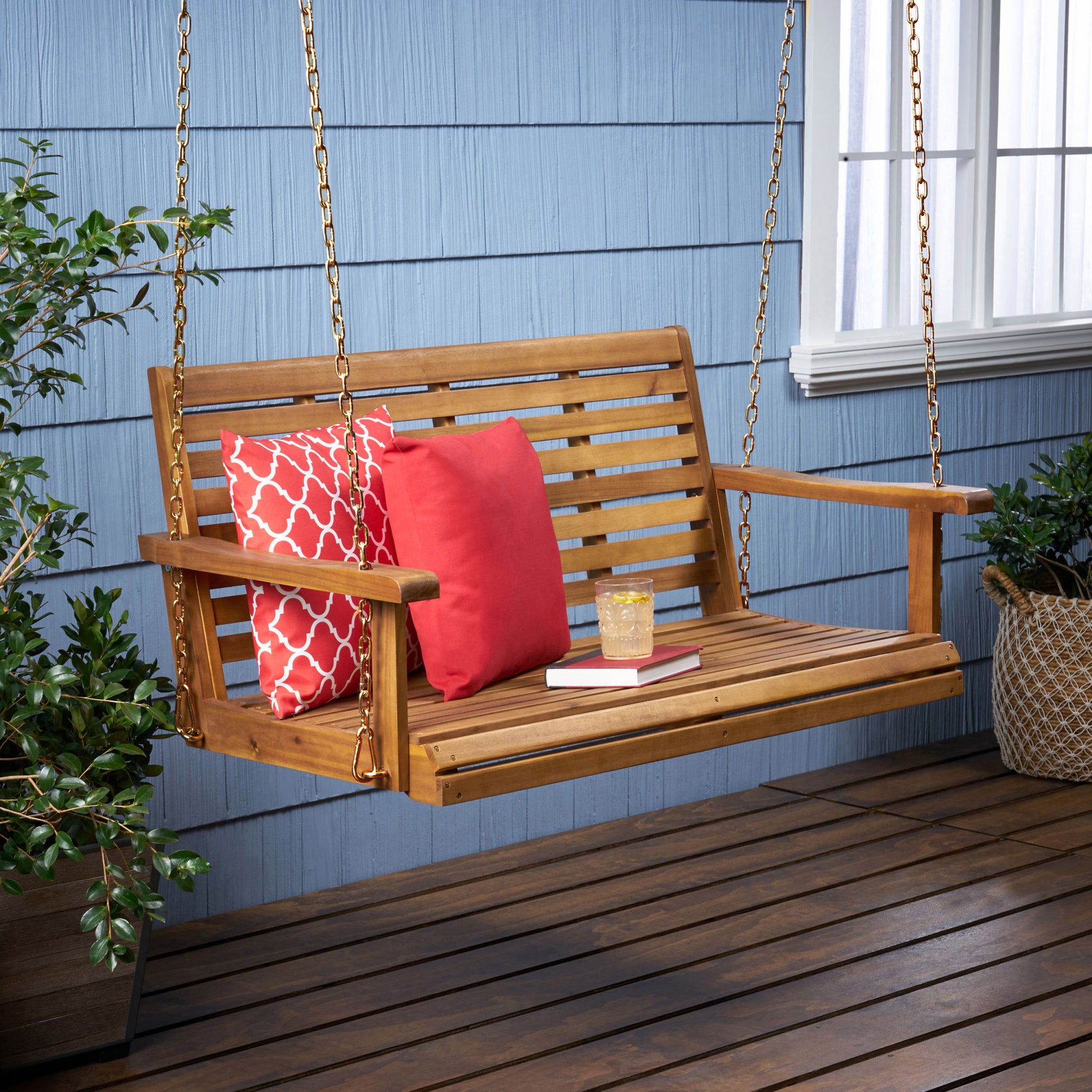 Tasmania Porch Swing Teak Acacia Wood