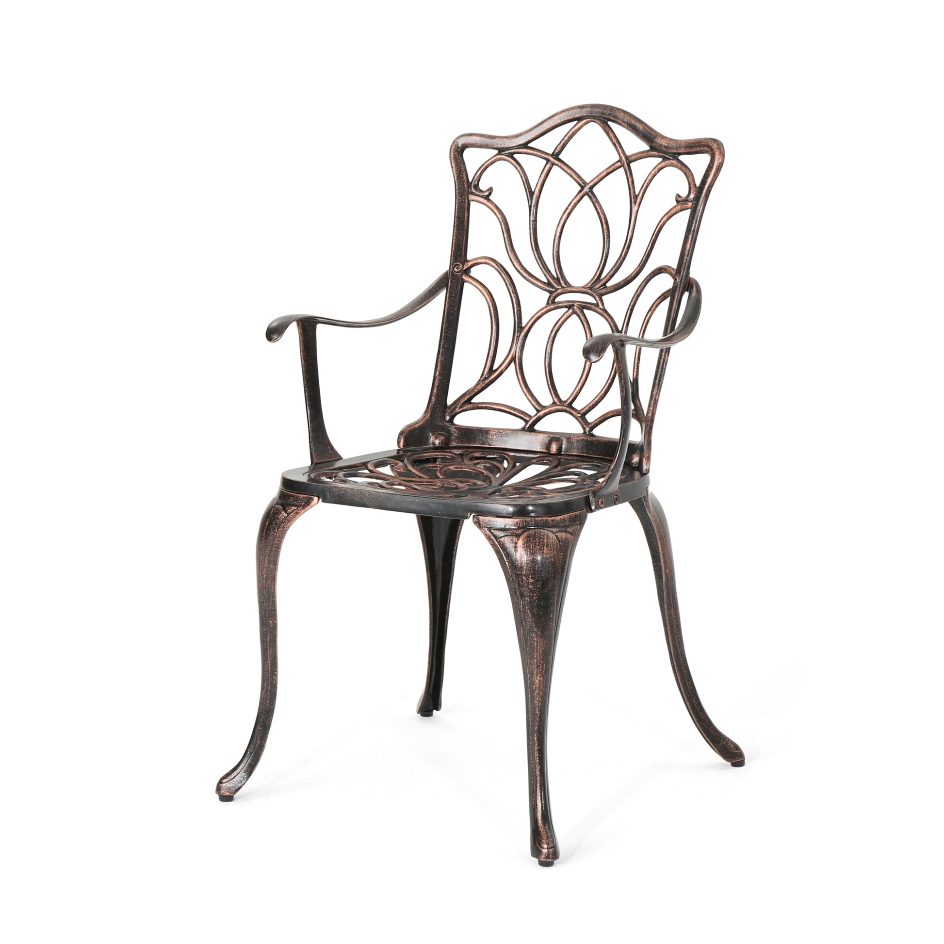 Tucson Dining Chair, Black Copper Set Of 2 Copper Aluminium