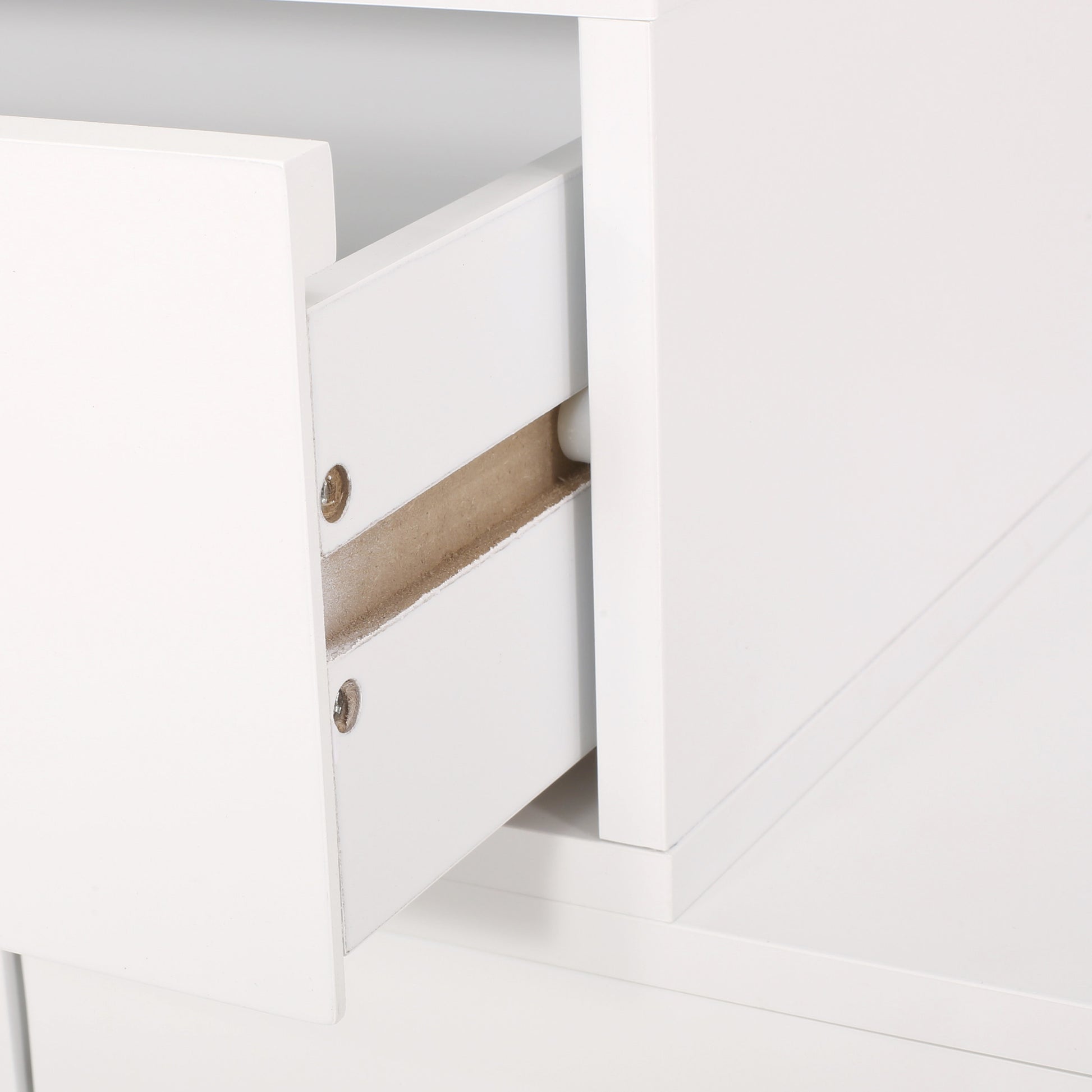 3 Drawer Stair Cabinet White Mdf