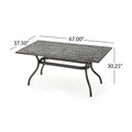 Phoenix Rectangle Table Bronze Aluminium