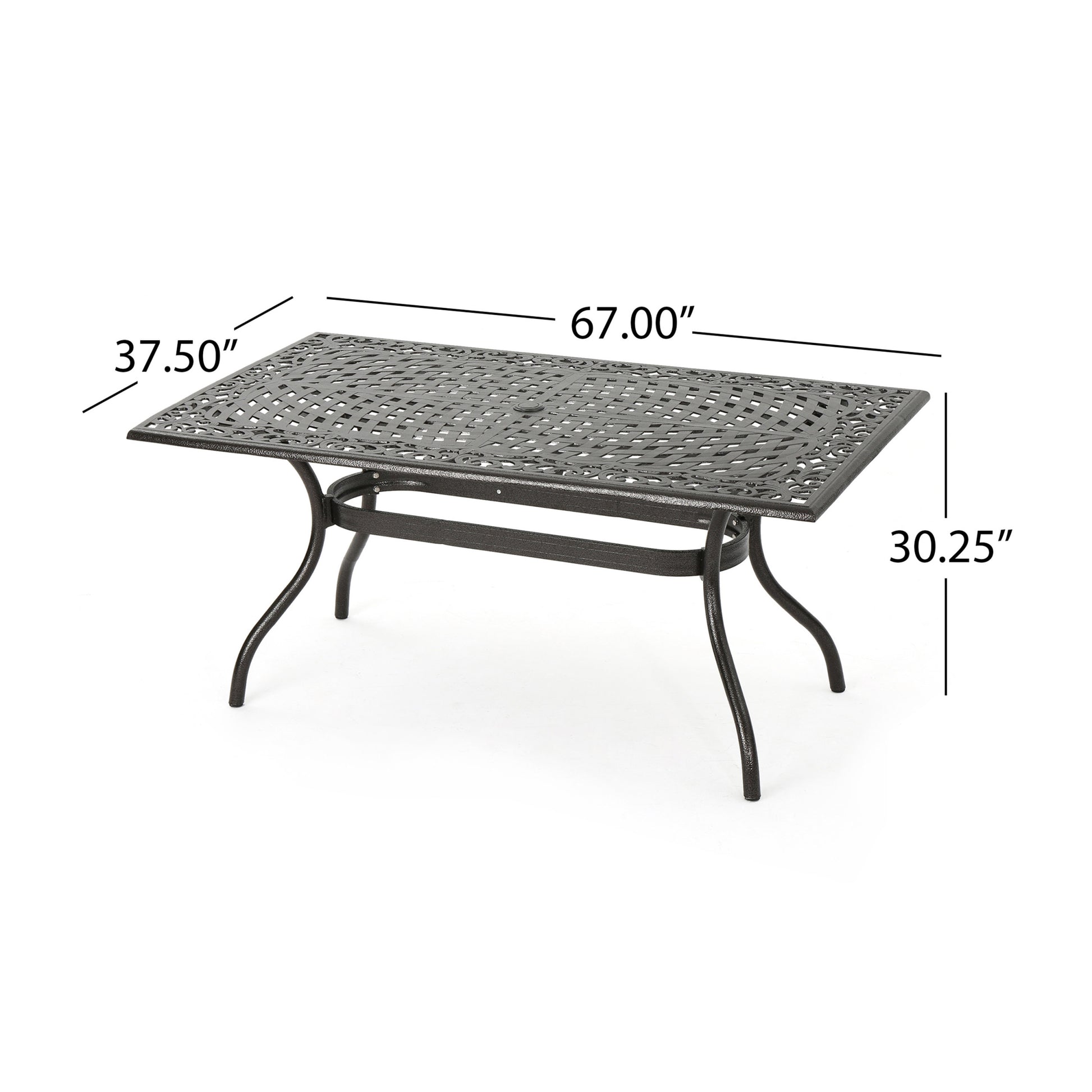 Phoenix Rectangle Table Bronze Aluminium