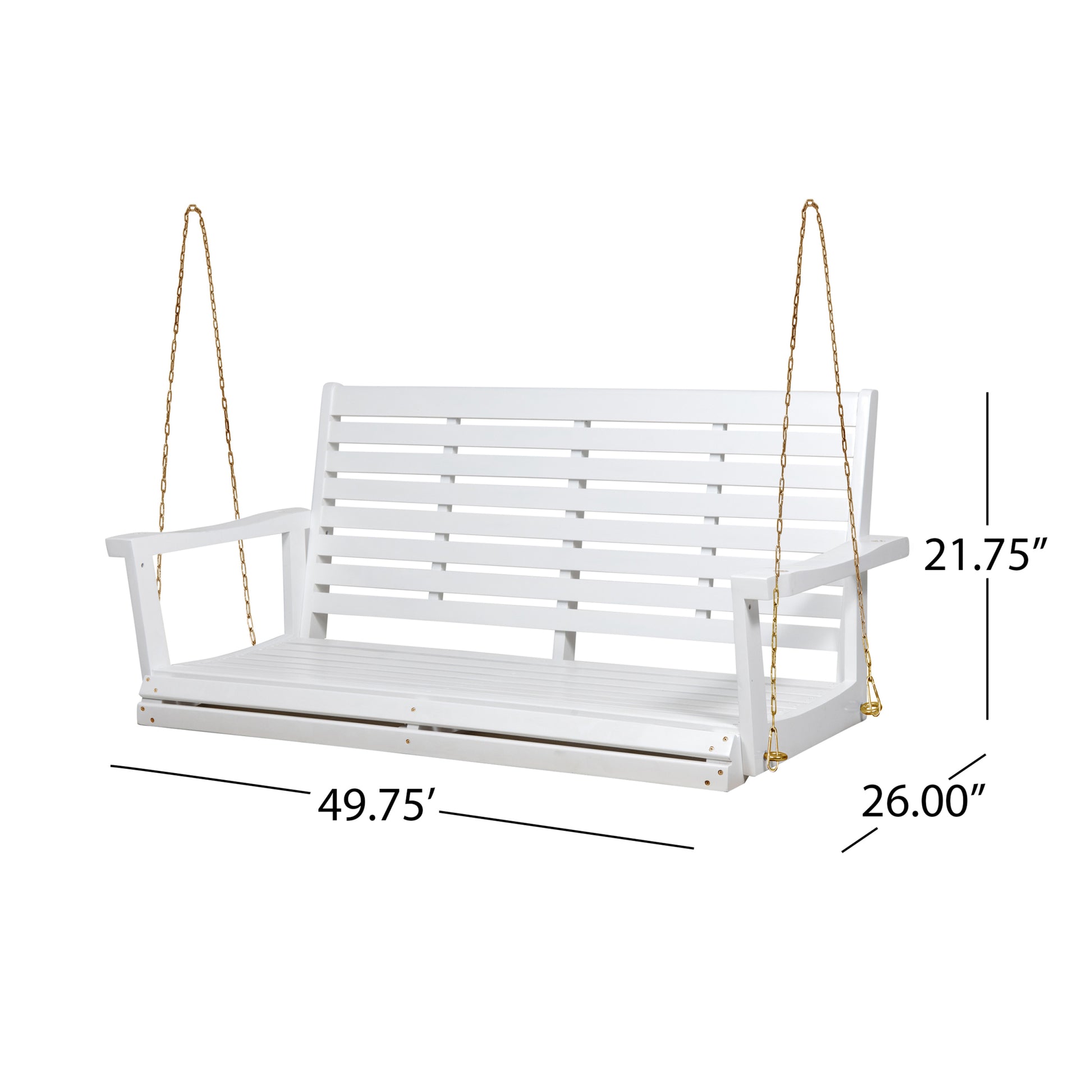 Tasmania Porch Swing White Acacia Wood