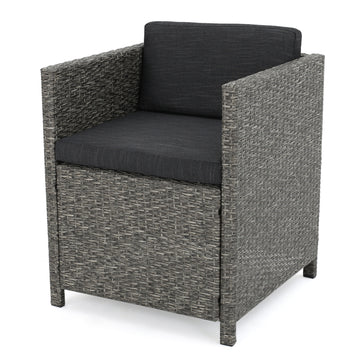 Puerta Dining Chair Set Of 2 Dark Grey Wicker