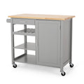 Kitchen Cart Grey Wood