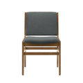 Dining Chair Dark Gray Fabric