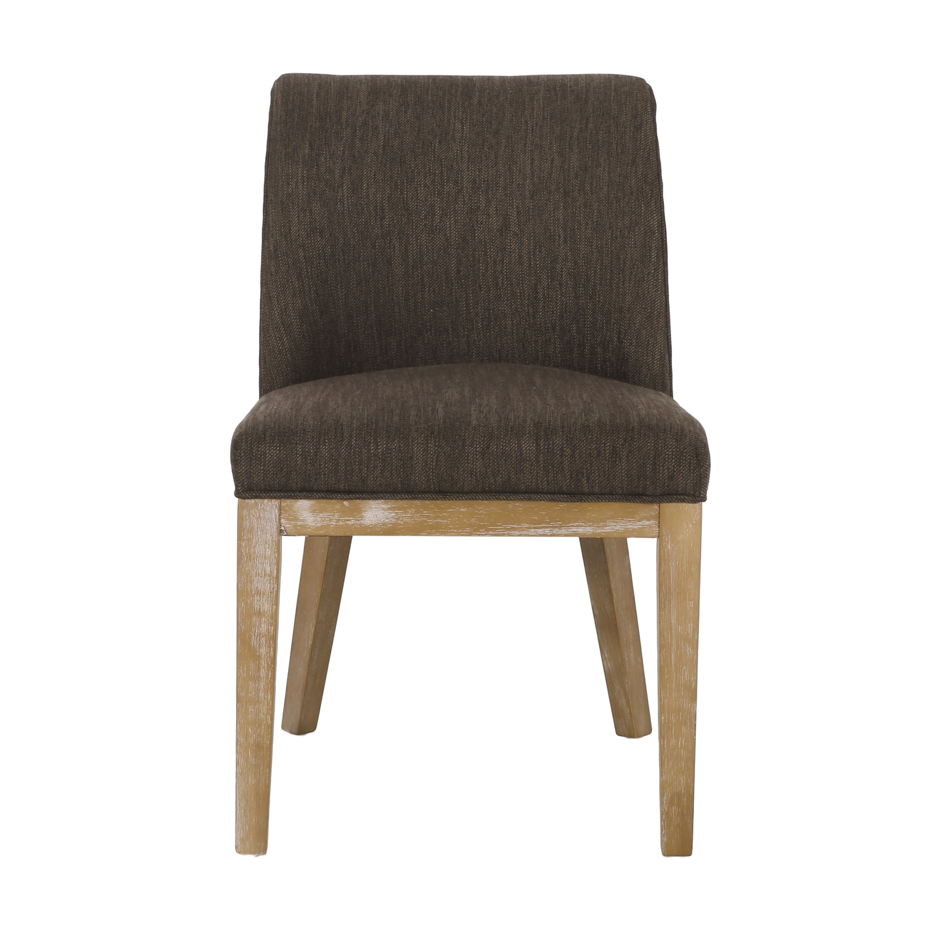 Dining Chair Mp2 Set Of 2 Brown Fabric