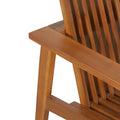 Outdoor Acacia Wood Slatted Club Chairs, Set Of 2, Teak Finish, Acacia Wood, 30