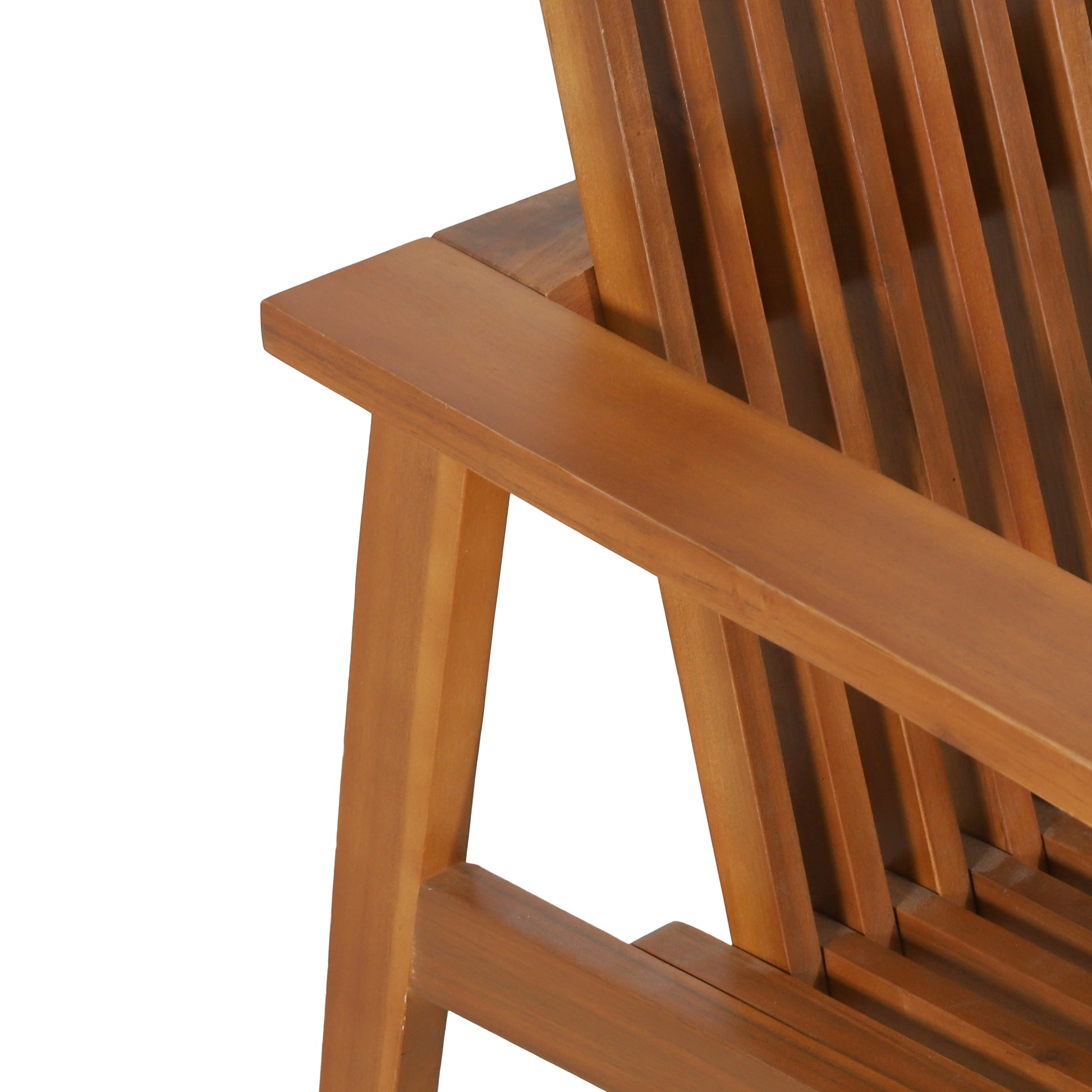 Outdoor Acacia Wood Slatted Club Chairs, Set Of 2, Teak Finish, Acacia Wood, 30"D X 28"W X 30.75"H Brown Acacia Wood