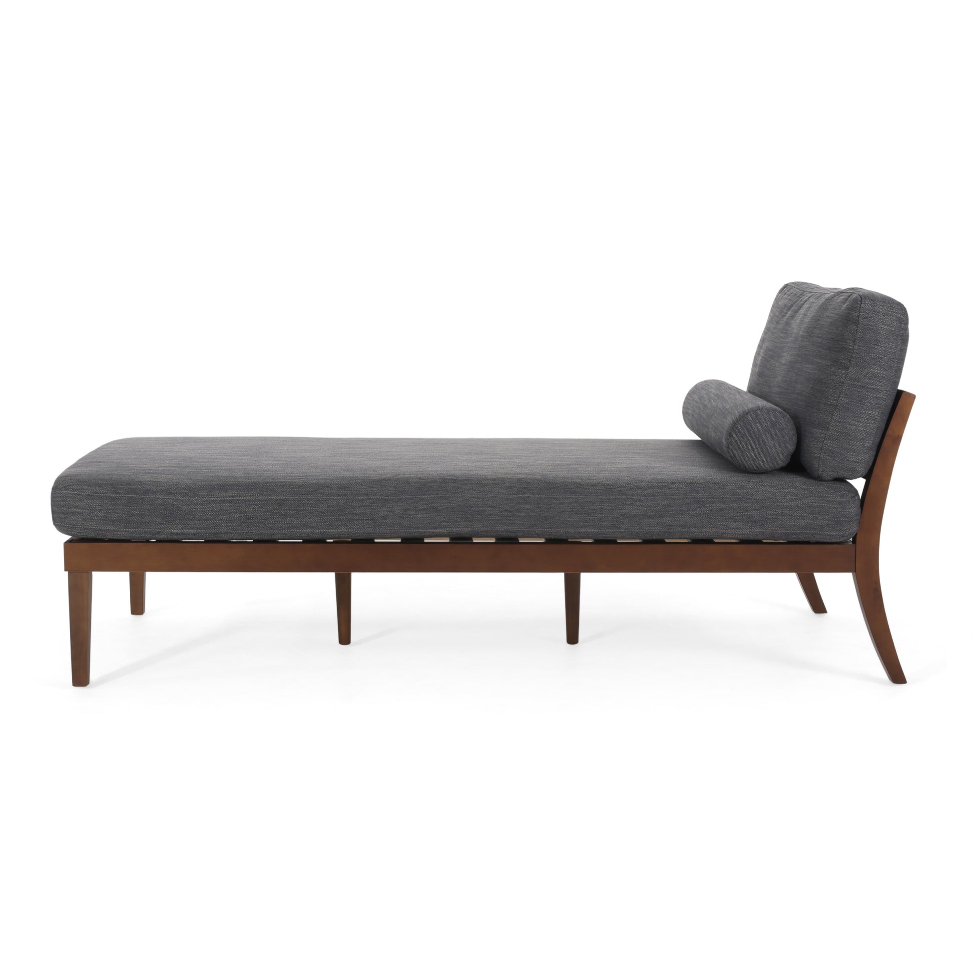 Chaise Lounge Charcoal Fabric