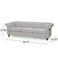 Sofa 3 Seater Grey Fabric