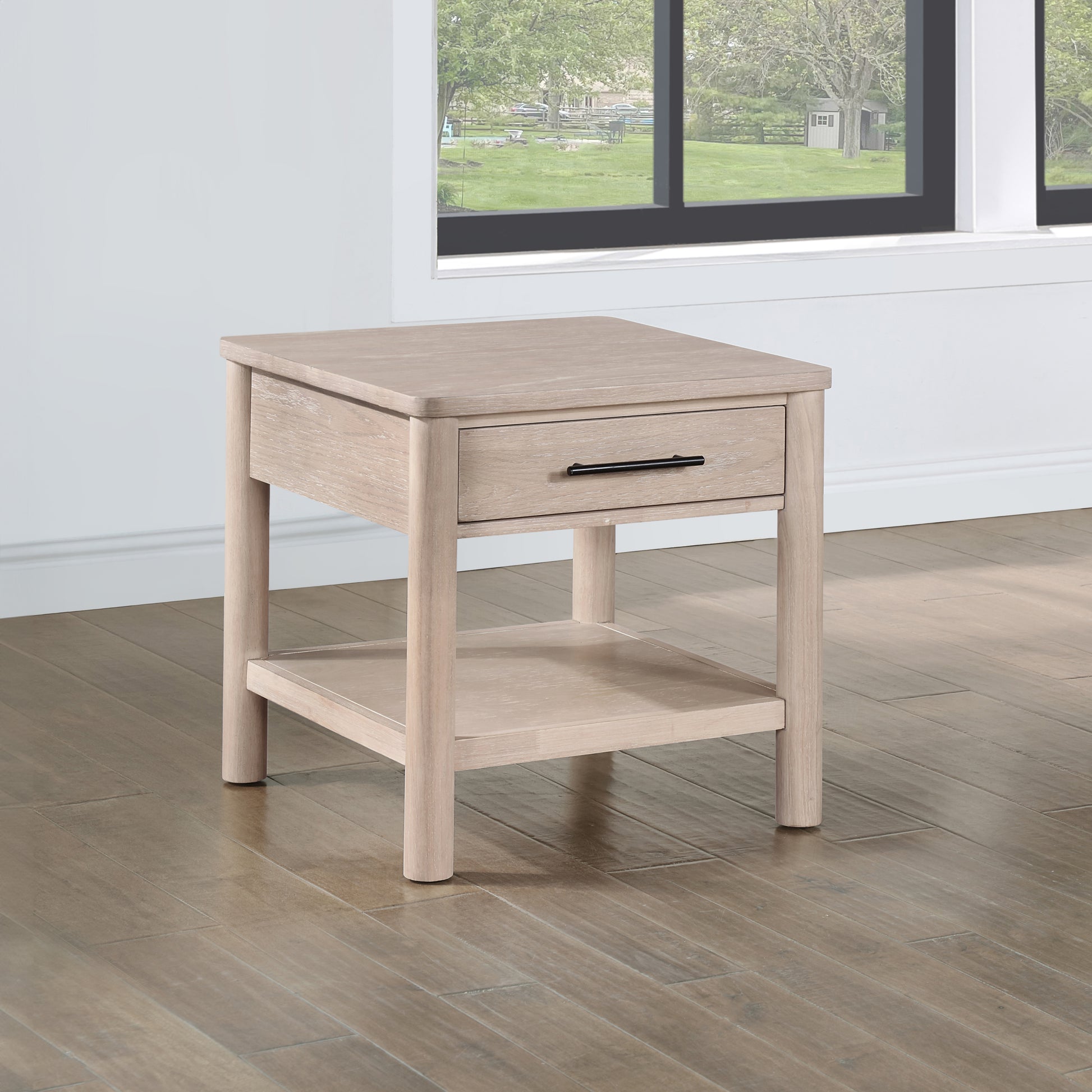 Gabby End Table Light Brown Light Brown Wood