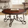 Crowley Cocktail Table Brown Brown Wood