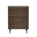 Nordic 4 Drawer Chest Walnut Mdf