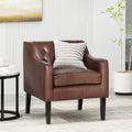 Accent Chair Dark Brown Pu