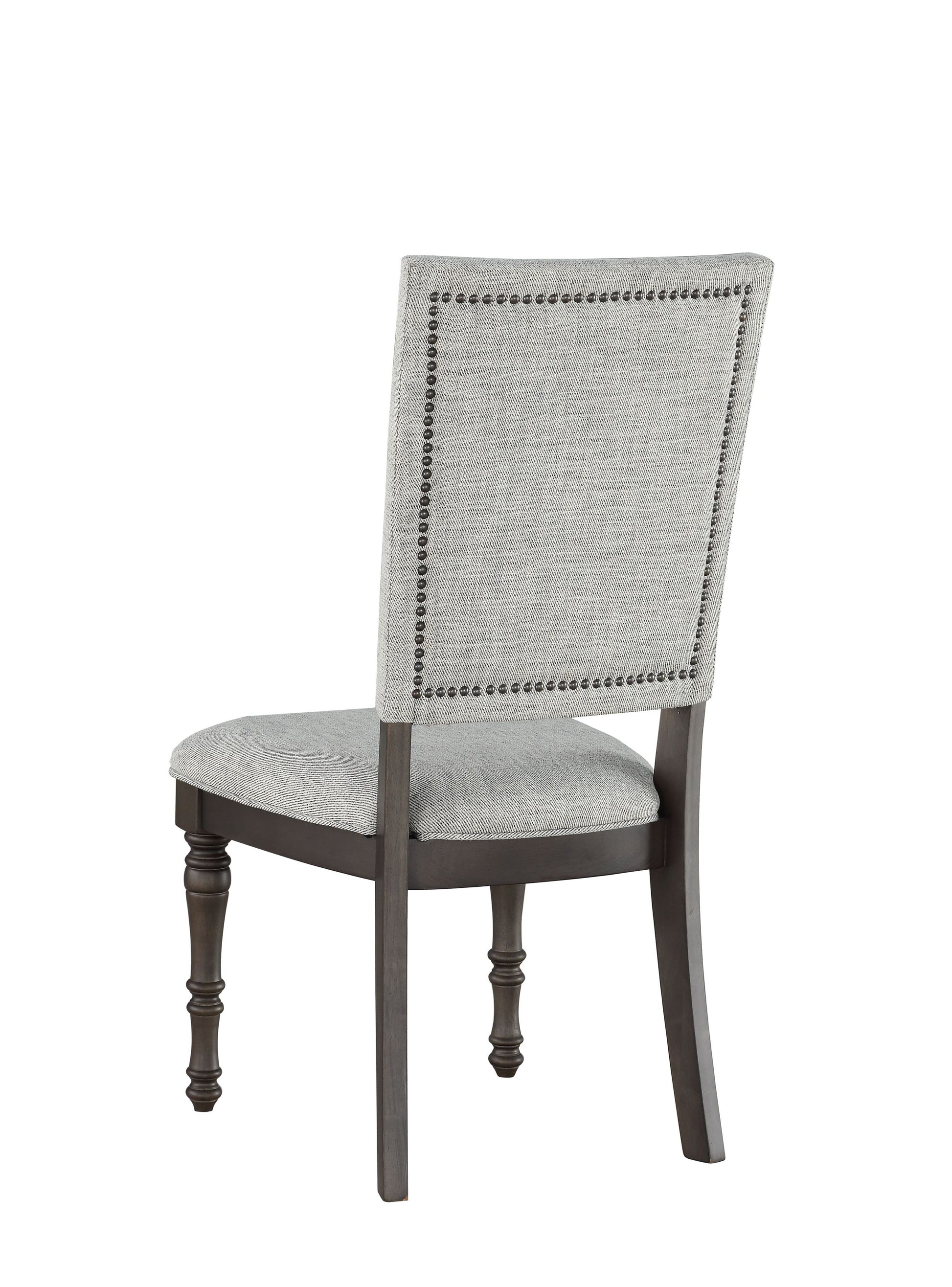 Linnett Upholstered Back Chair Set Of 2 Dark Brown Dark Brown Wood