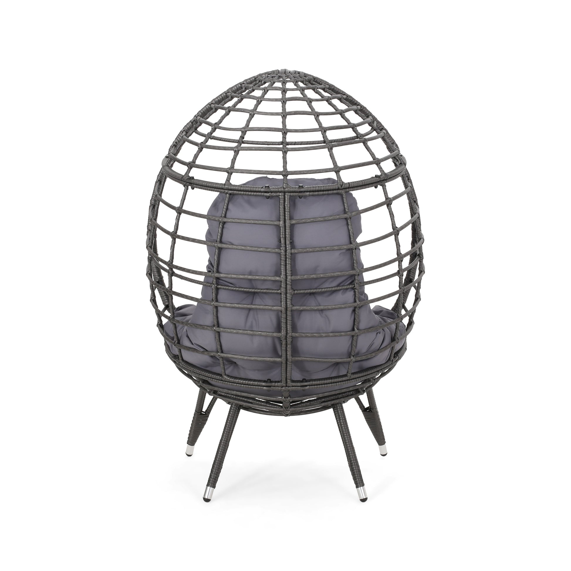 Santino Teardrop Chair Gray Pe Rattan Iron Waterproof Fabric