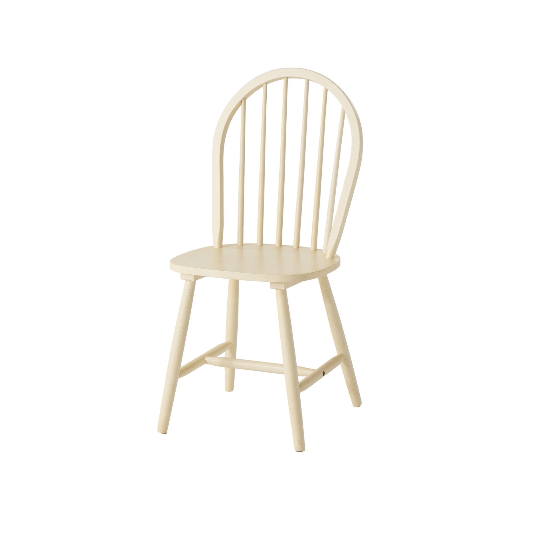 36 Inch H Spindle Back W.Chair Cream Rubber