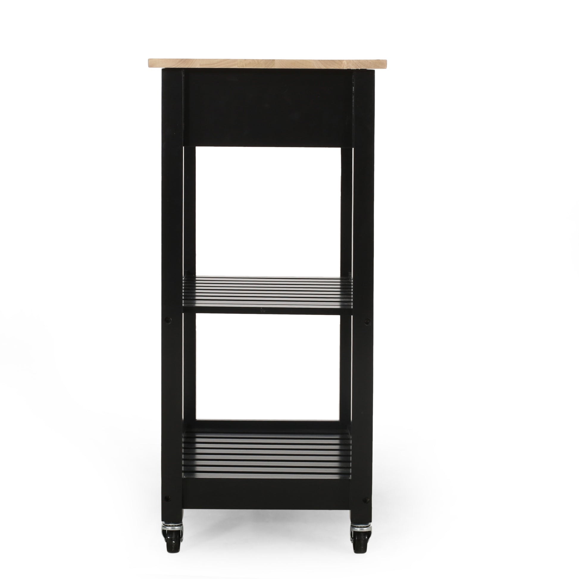 Kitchen Cart Black Wood