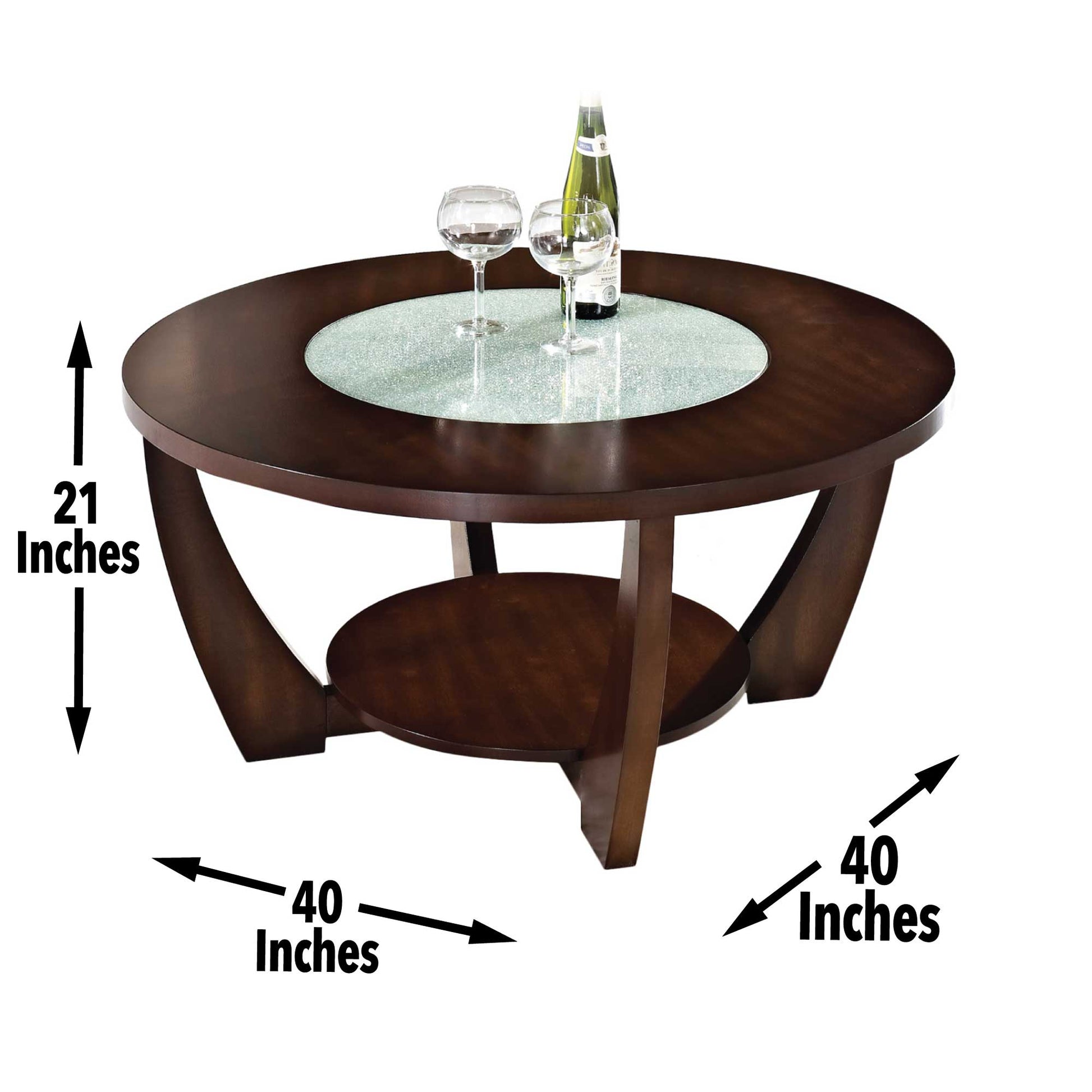 Rafael Cocktail Table With Casters Brown Brown Wood