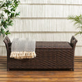 Wing Pe Storage Bench Brown Multi Rattan